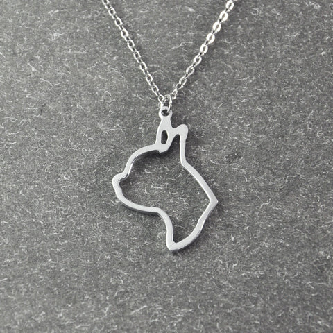 Boston Terrier Silhouette Necklace