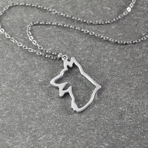 German Shepherd Profile Necklace