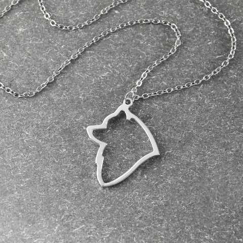 Samoyed Silhouette Necklace