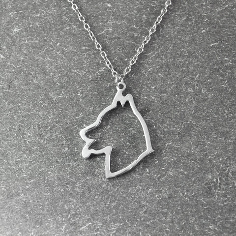Siberian Husky Outline necklace