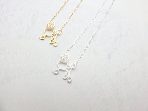 Poodle Outline Necklace