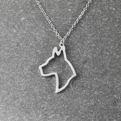 Great Dane Profile Necklace