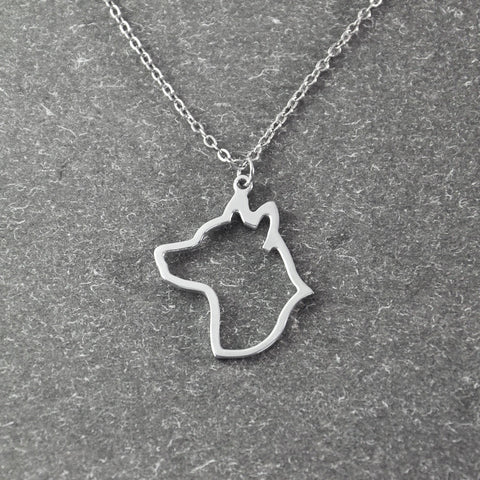 Welsh Corgi Profile Necklace