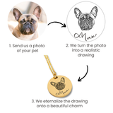 Personalized Pet Portrait Keychain
