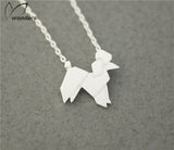 Origami Poodle Necklace