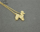Origami Poodle Necklace