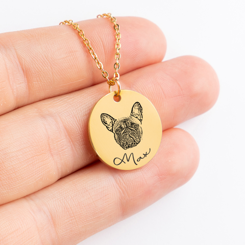 Personalized Dog Portrait Necklace