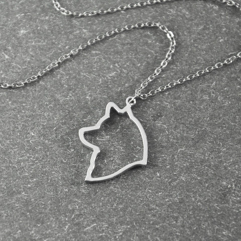 Akita Outline Necklace