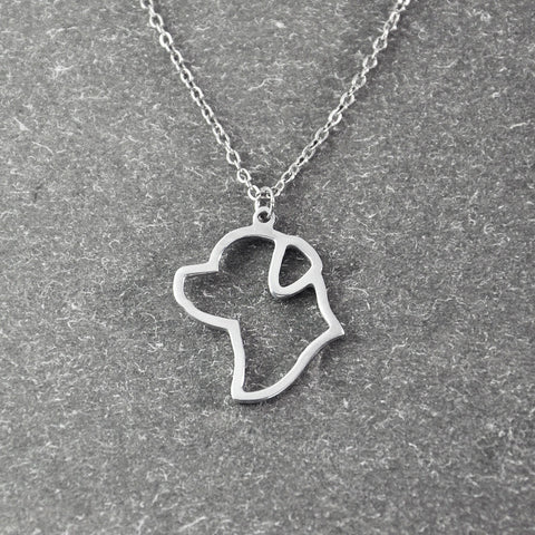 Rottweiler Silhouette Necklace