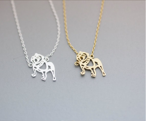 Bulldog Shape Pendant Necklace