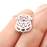 Pug Silhouette Necklace