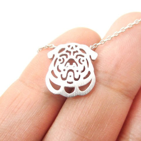 Pug Silhouette Necklace