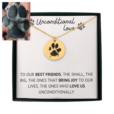 Actual Paw Print Necklace