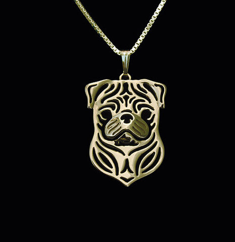 Pug Pendant Necklace