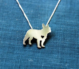 Beautiful French Bulldog with Heart Necklace